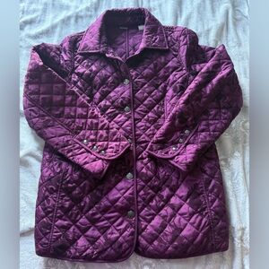 Chico's Deep Purple Quilted Puffer Jacket, size 1/M/8-10, EUC!